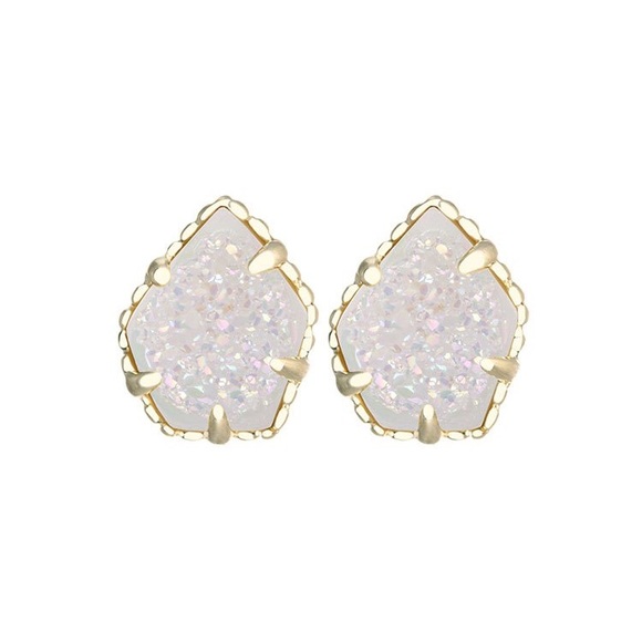 Kendra Scott Tessa Gold Stud Earrings in Iridescent Drusy (sold on site for $85) - Picture 1 of 7